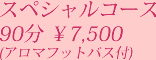 スペシャルコース 90分 ¥7,500